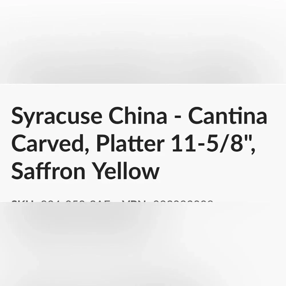 Syracuse USA Oval Plate Serving Platter Sunny Saffron Yellow Orange Heavy China